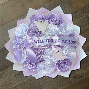 Elegant White Bow with Rhinestone Accent